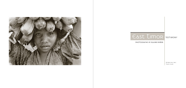 Title spread from East Timor: Testimony